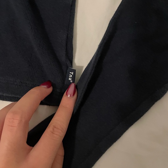 TNA ribbed cropped longsleeve navy blue - Picture 4 of 5